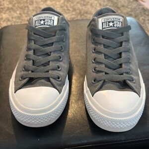 Converse Gray White Sneakers Low-Top Canvas